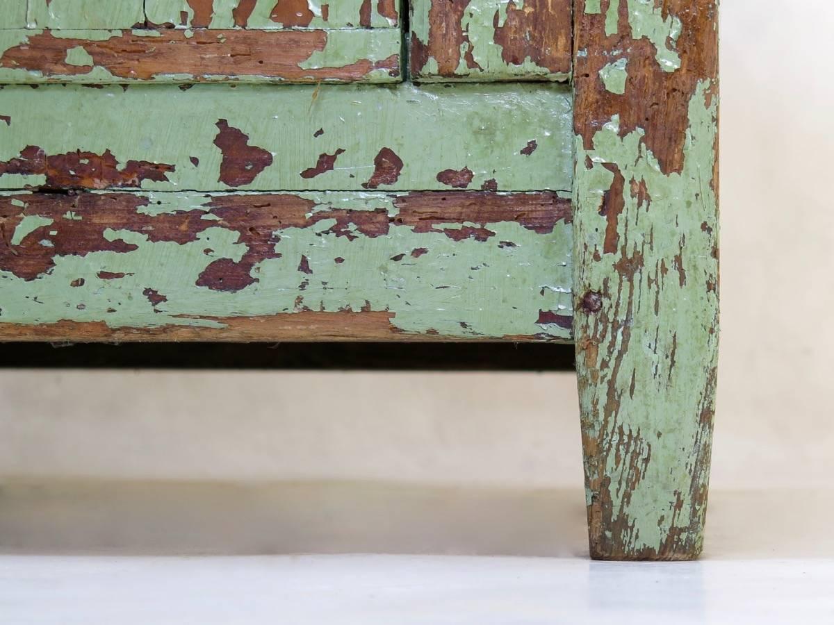 French Rustic Painted Cabinet, France, circa 1920s For Sale