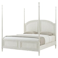 Rustic Painted Four Post California King Bed