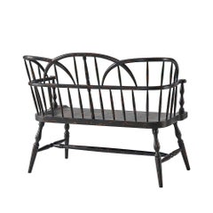 Rustic Painted Hoop Back Bench