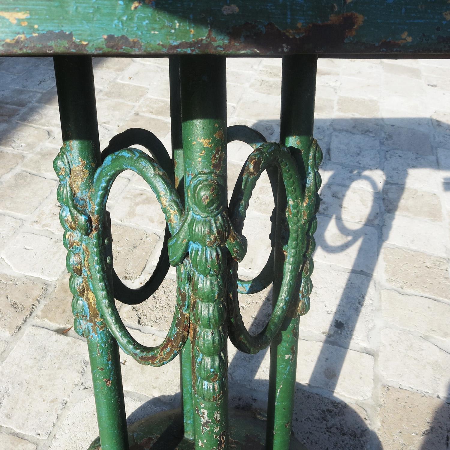 Industrial Rustic Painted Iron Cafe Table