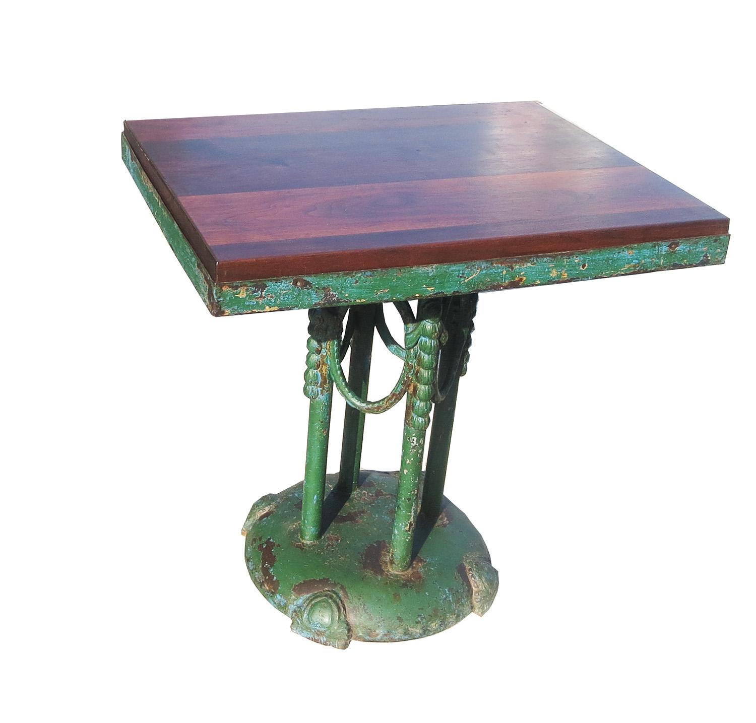 Rustic Painted Iron Cafe Table