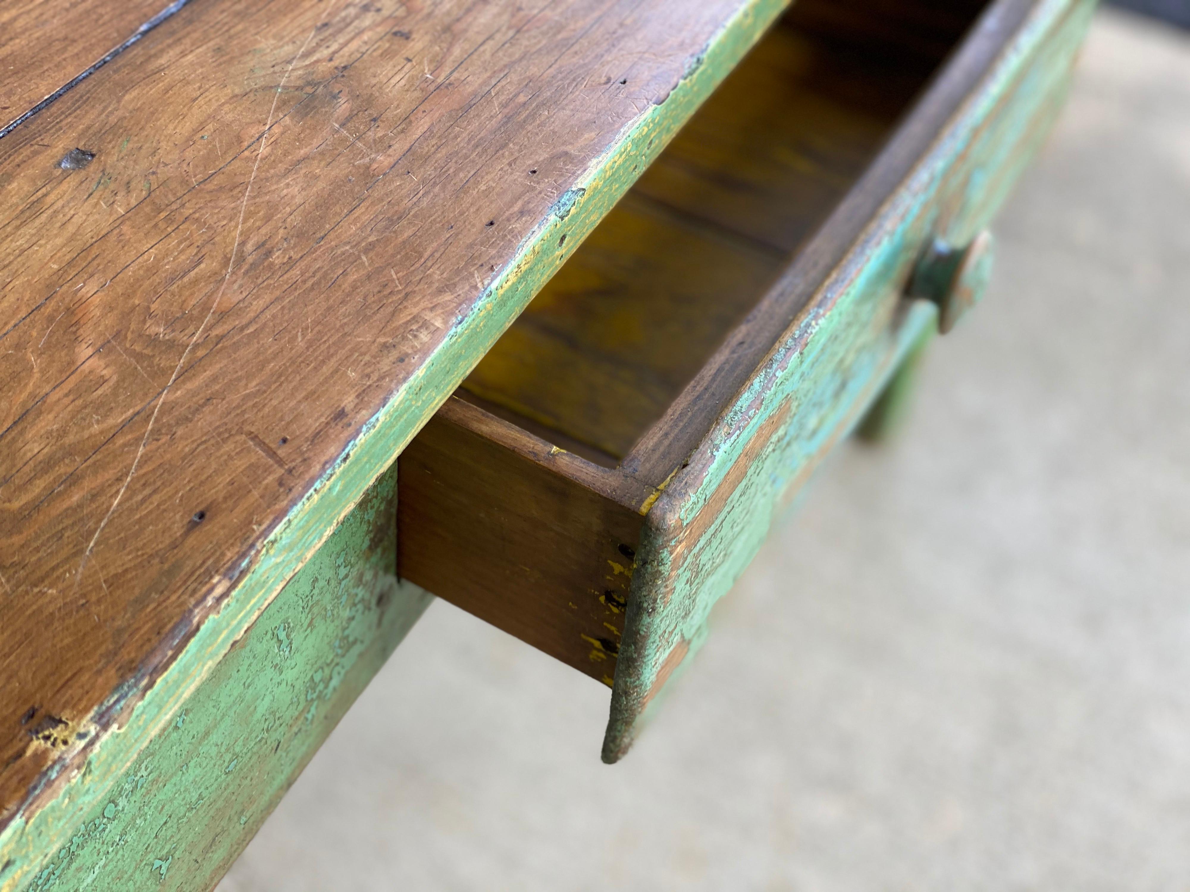 Rustic Painted Narrow Console Table 5