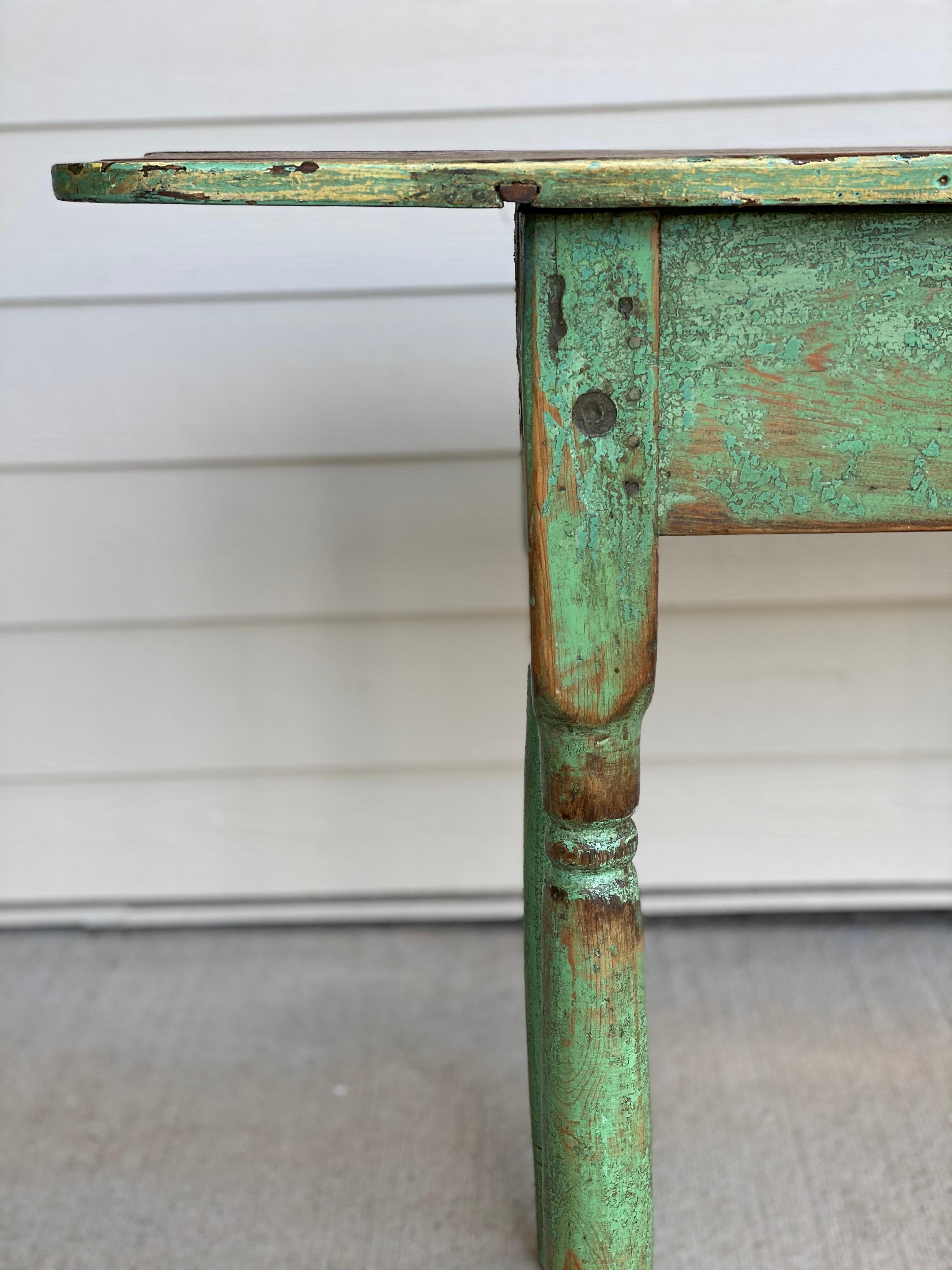 Rustic Painted Narrow Console Table 1