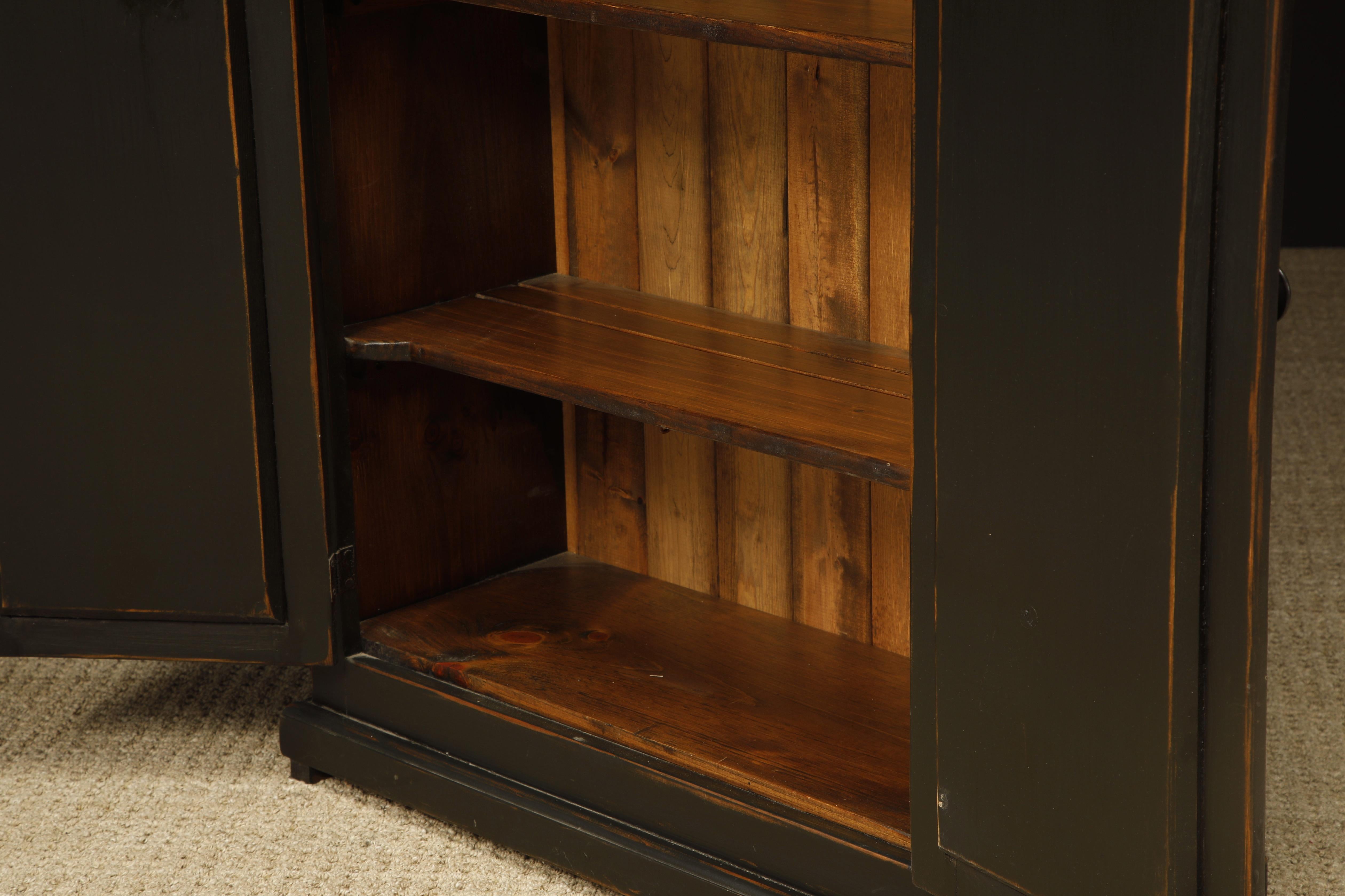 Rustic Painted Pine Cupboard Cabinet 13