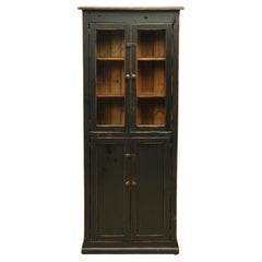 Rustic Painted Pine Cupboard Cabinet