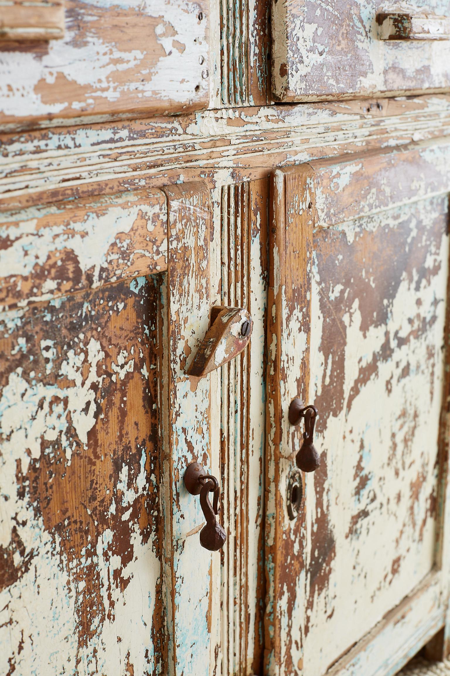 Rustic Painted Pine Server or Sideboard 7