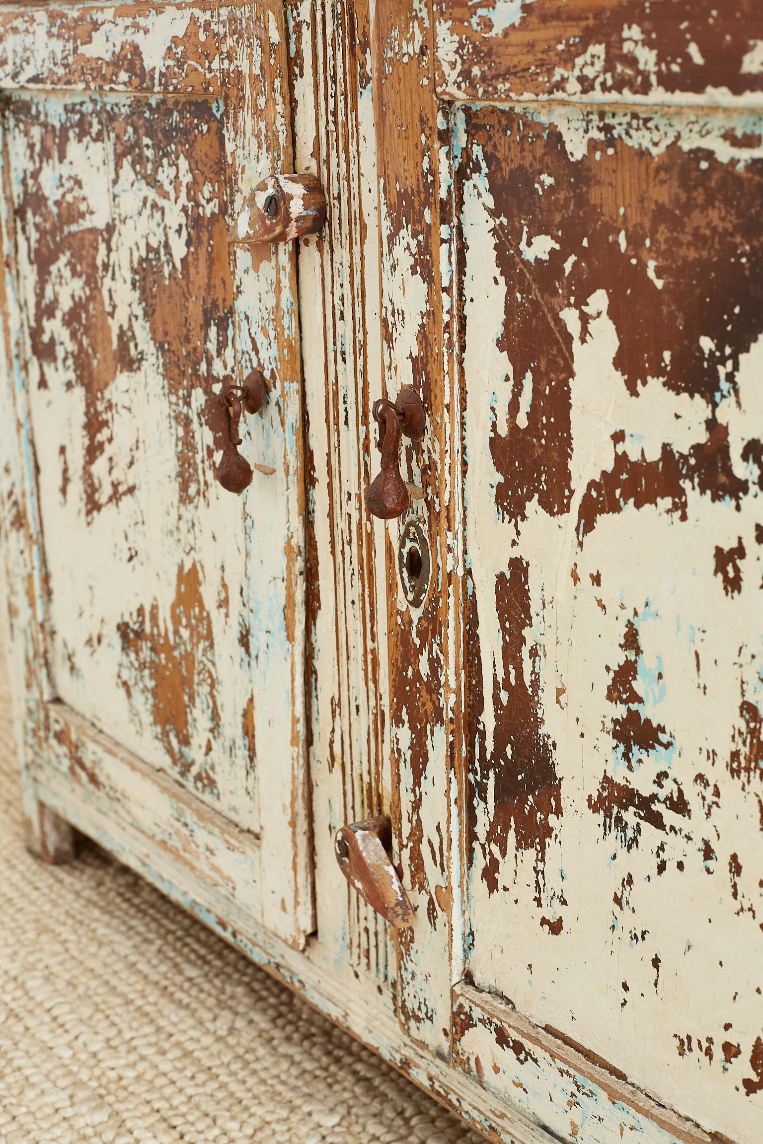 Rustic Painted Pine Server or Sideboard 3