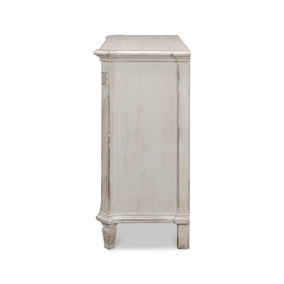 Contemporary Rustic Painted Swedish Commode For Sale