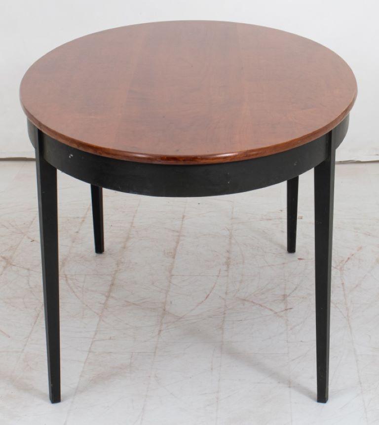 Rustic Painted Wood Ovoid Dining Table For Sale 2