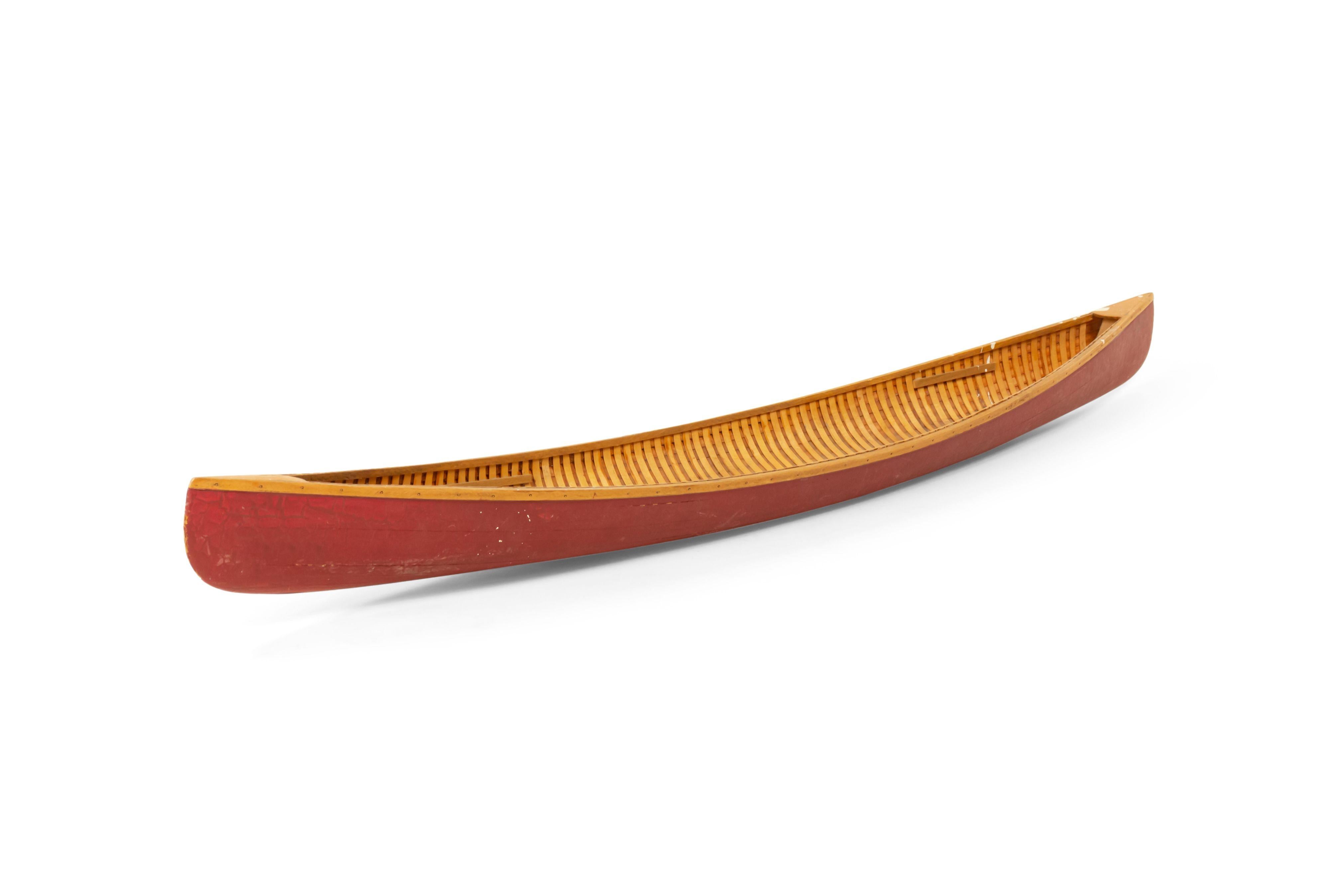 Rustic Painted Wooden Canoe Model 2