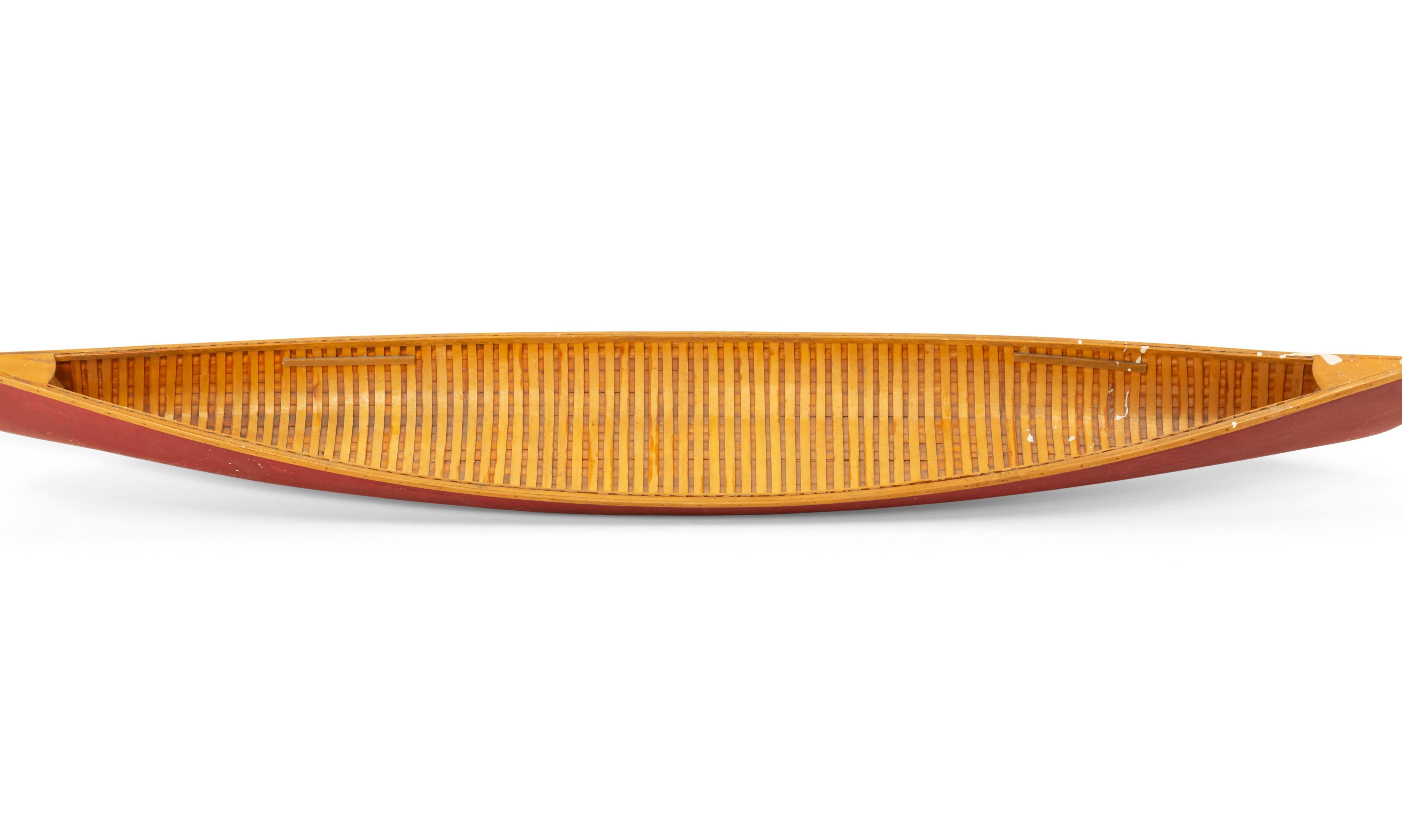 Rustic Painted Wooden Canoe Model 3