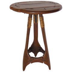 Rustic Palm Wood Side Table