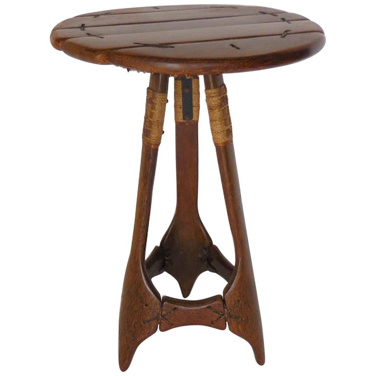 Rustic Palm Wood Side Table at 1stDibs rustic wood side tables