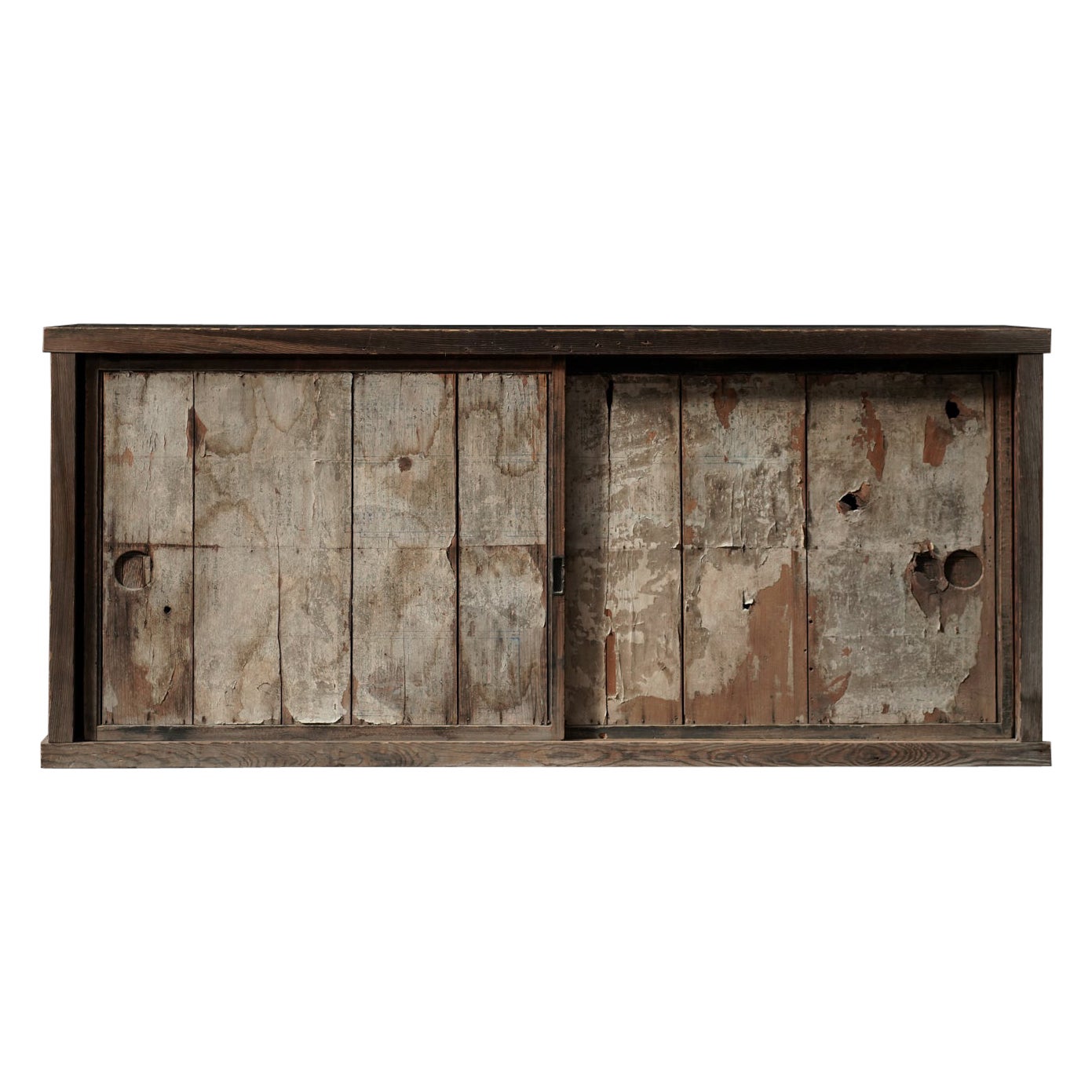 Rustic Papered Front Tansu