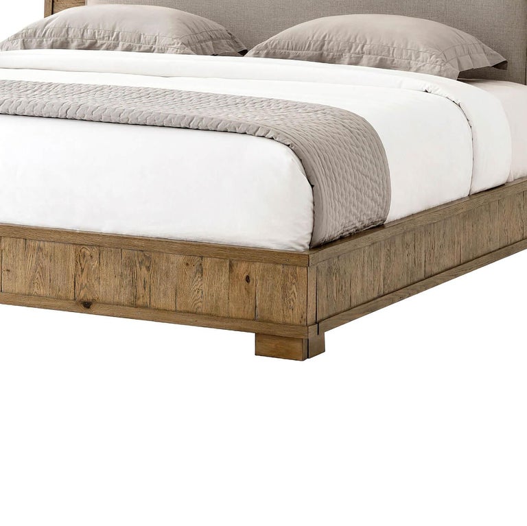 Rustic Parquetry King Size Bed For Sale at 1stDibs