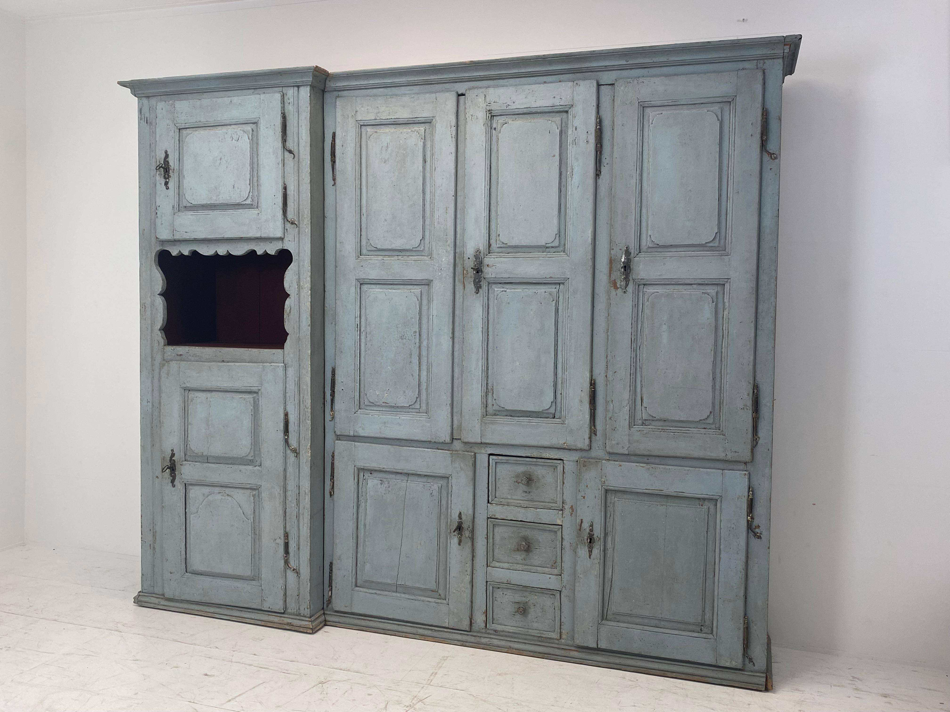 Rustic Patinated French Cupboard For Sale 7