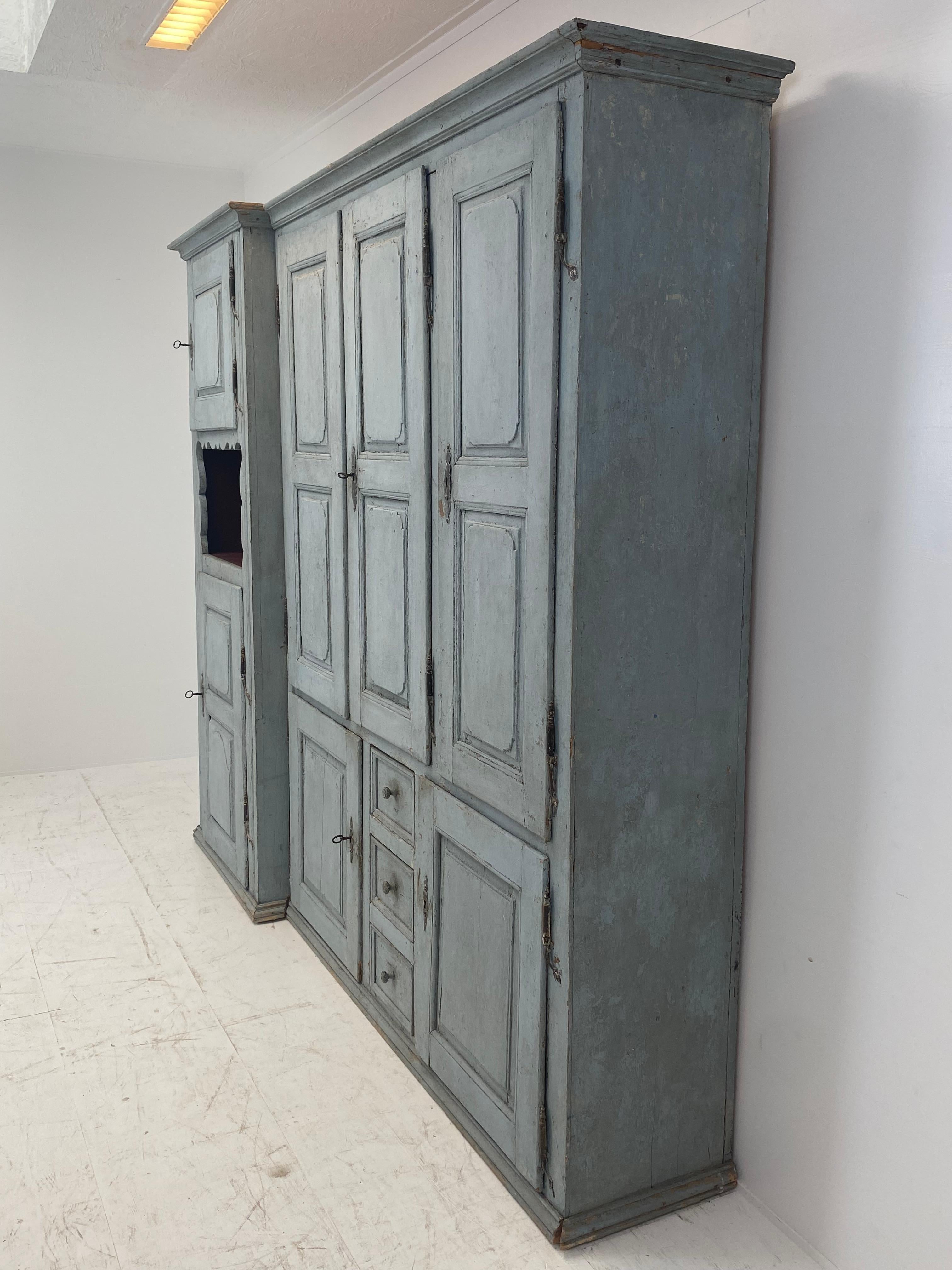 Rustic Patinated French Cupboard For Sale 8