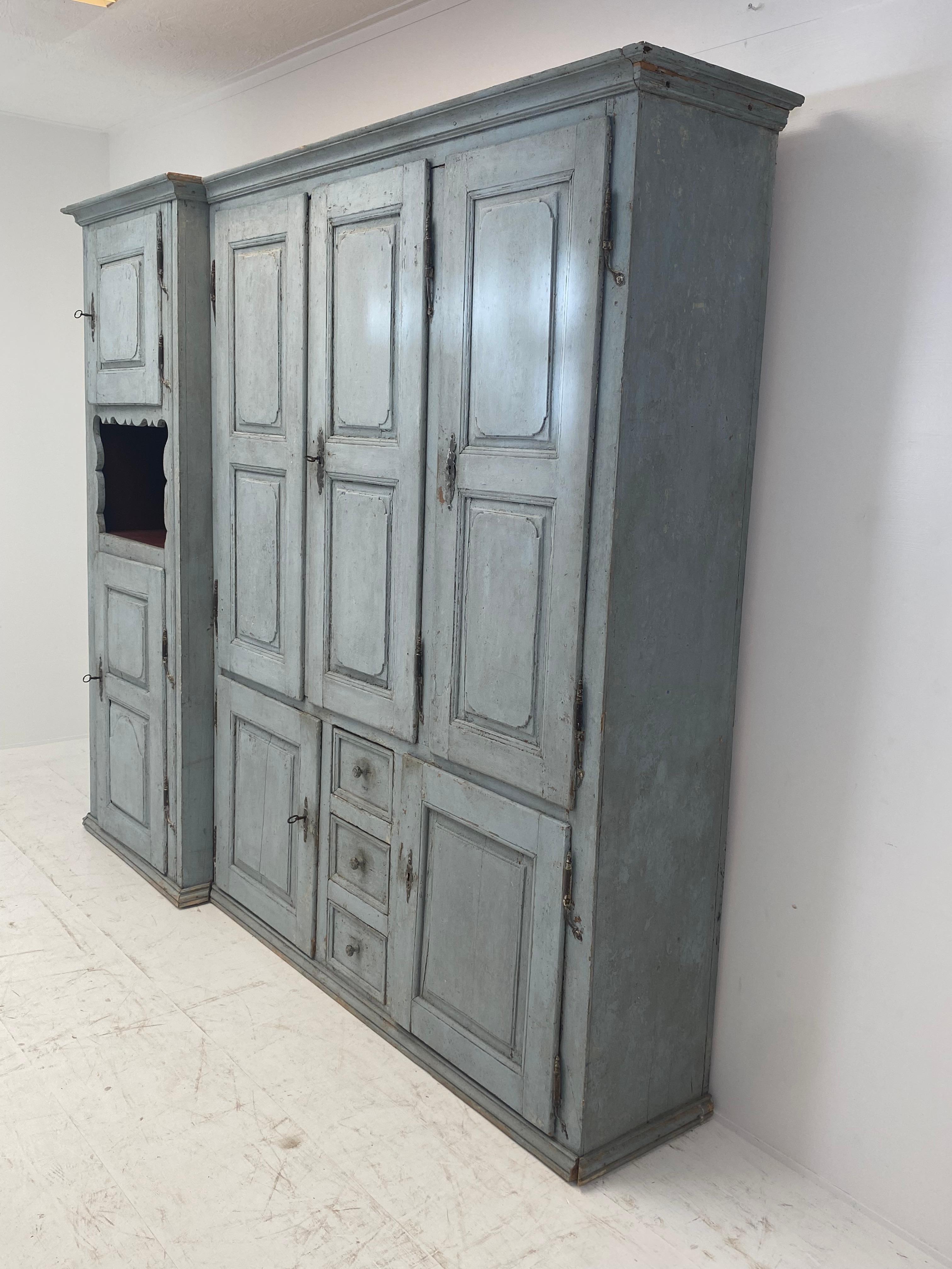 Rustic Patinated French Cupboard For Sale 9
