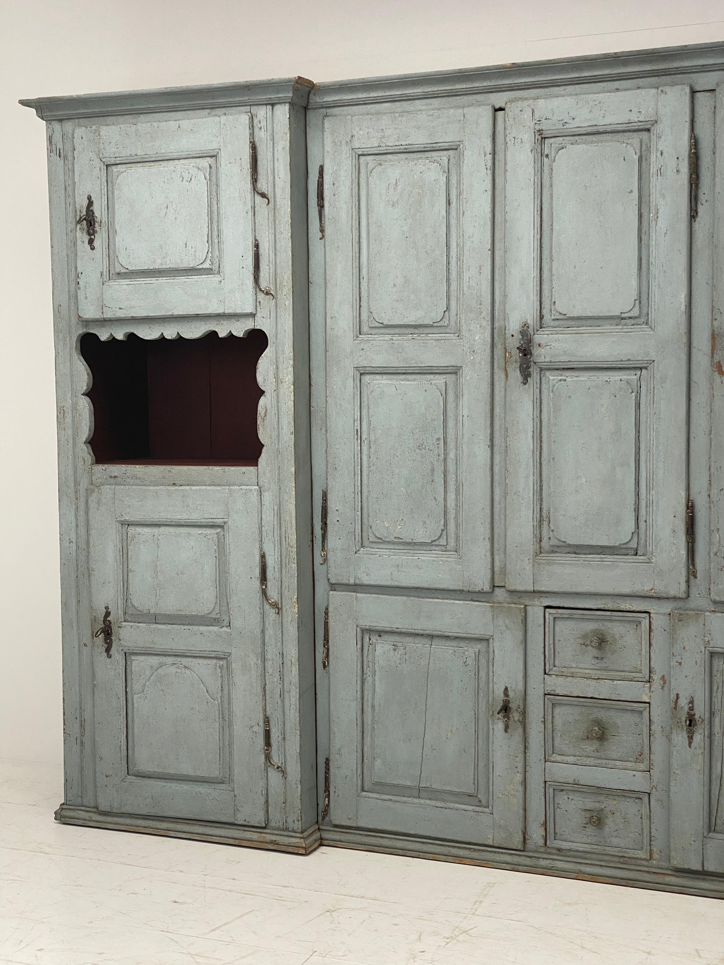 18th Century Rustic Patinated French Cupboard For Sale