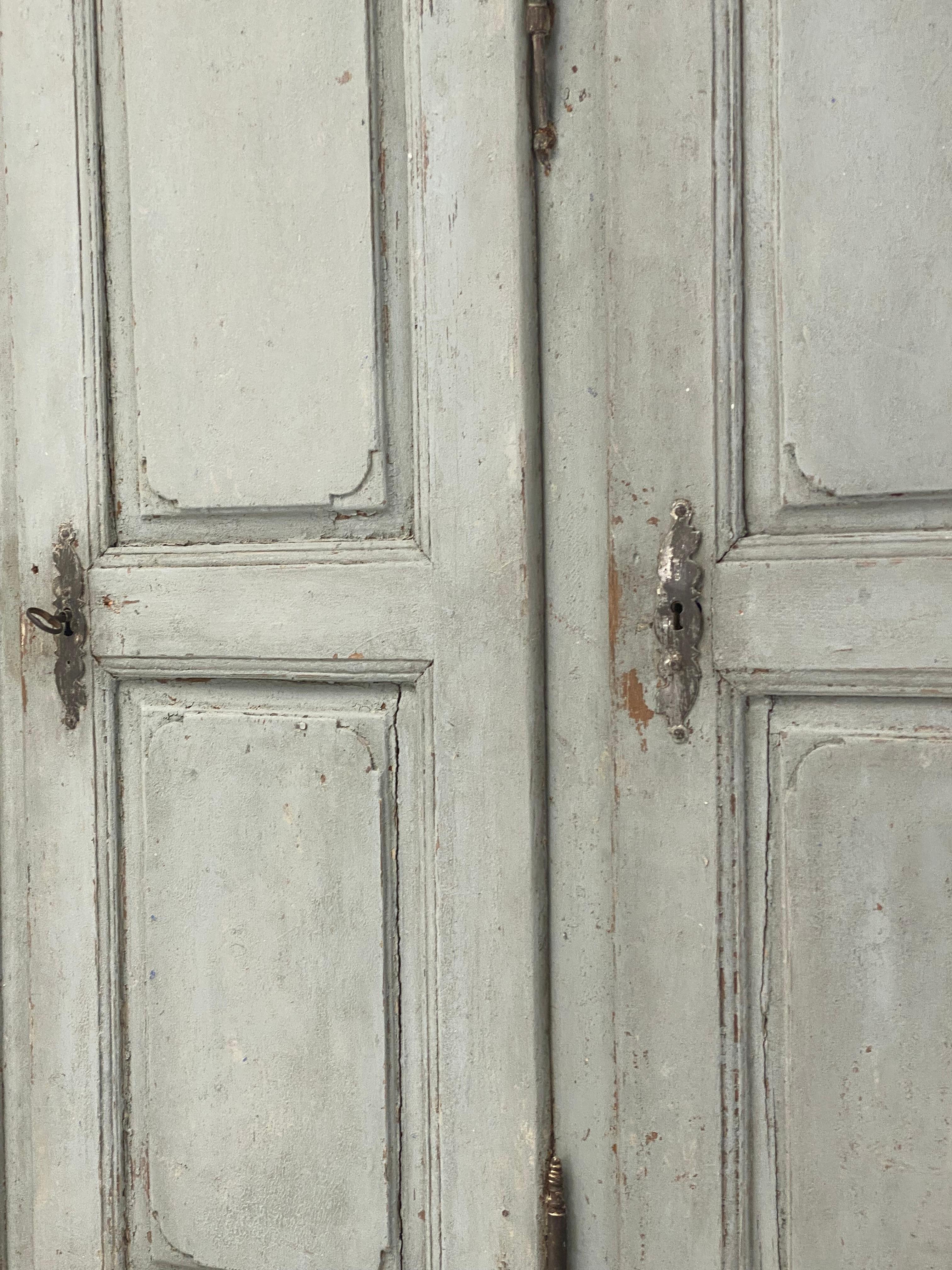 Rustic Patinated French Cupboard For Sale 1