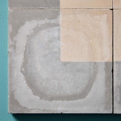 Reclaimed Monochrome Black and Cream Square Pattern Encaustic Tiles 2.2 m2