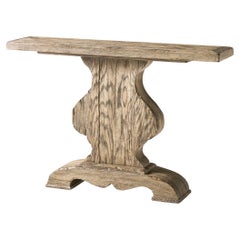 Rustic Pedestal Console Table Rustic Pedestal Console Table
