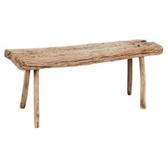 Rustic Peg Leg Bench, Hungary circa 1890
