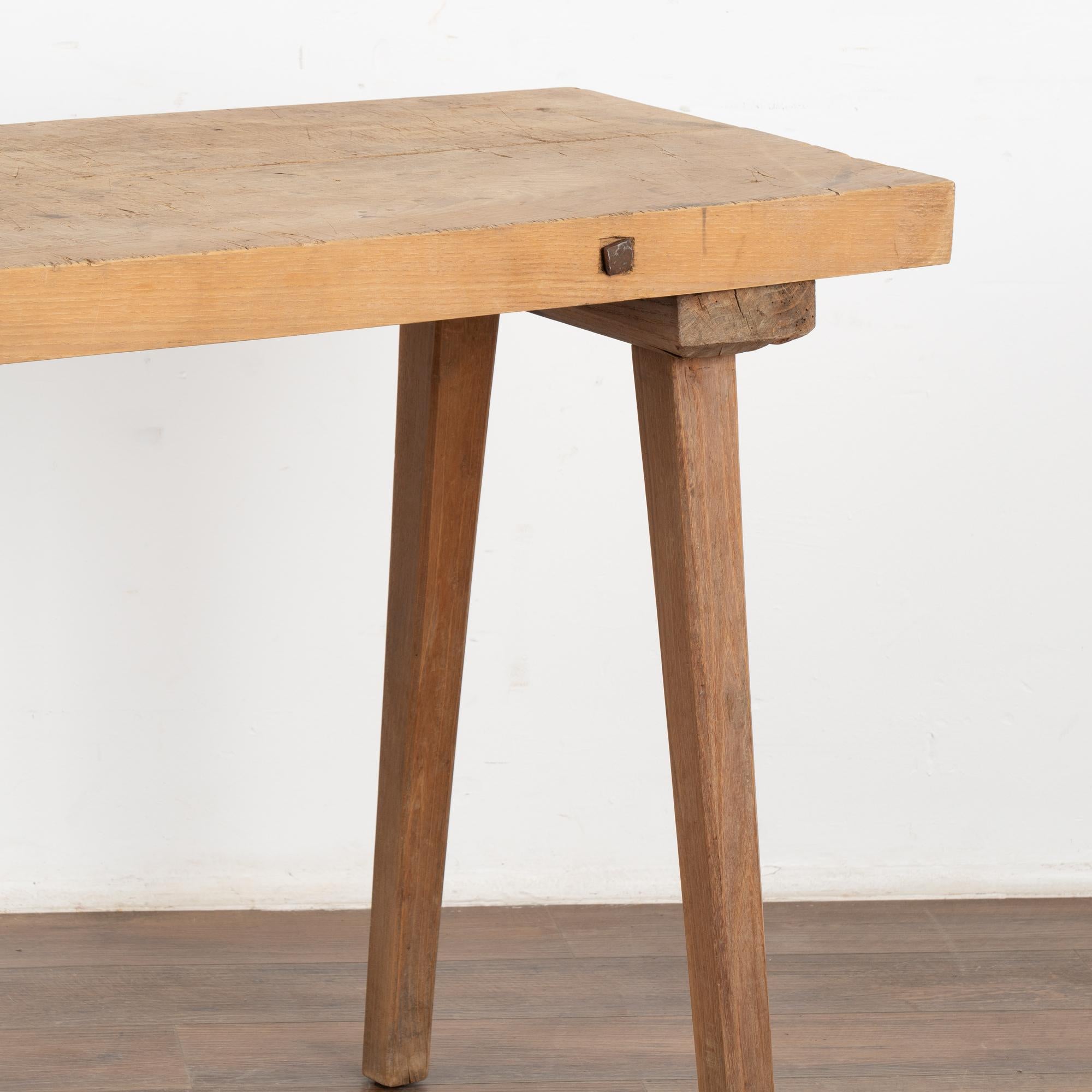 Wood Rustic Peg Leg Console Table from Hungary, circa 1890 For Sale