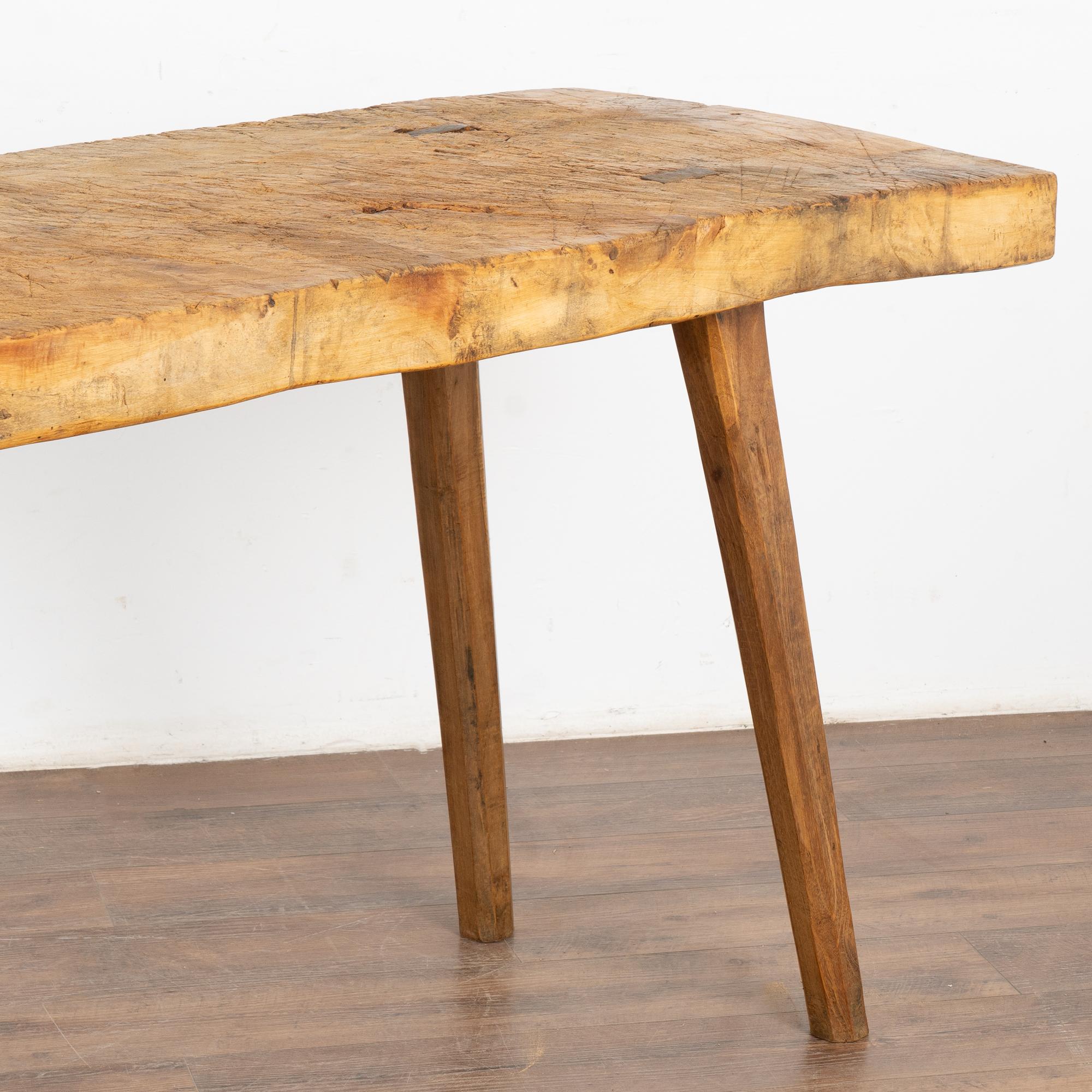 Rustic Peg Leg Console Table, Hungary circa 1890 For Sale 6