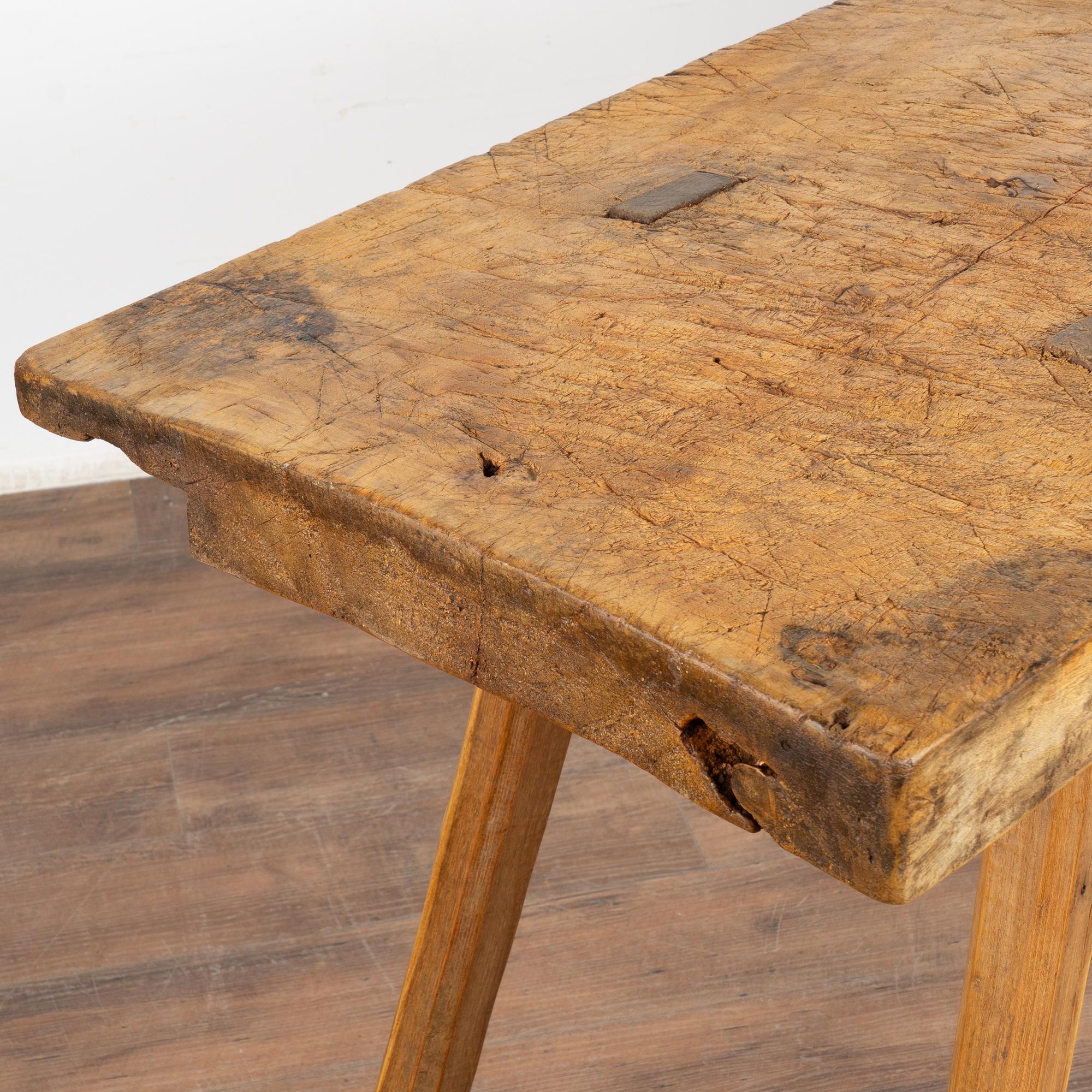 19th Century Rustic Peg Leg Console Table, Hungary circa 1890 For Sale