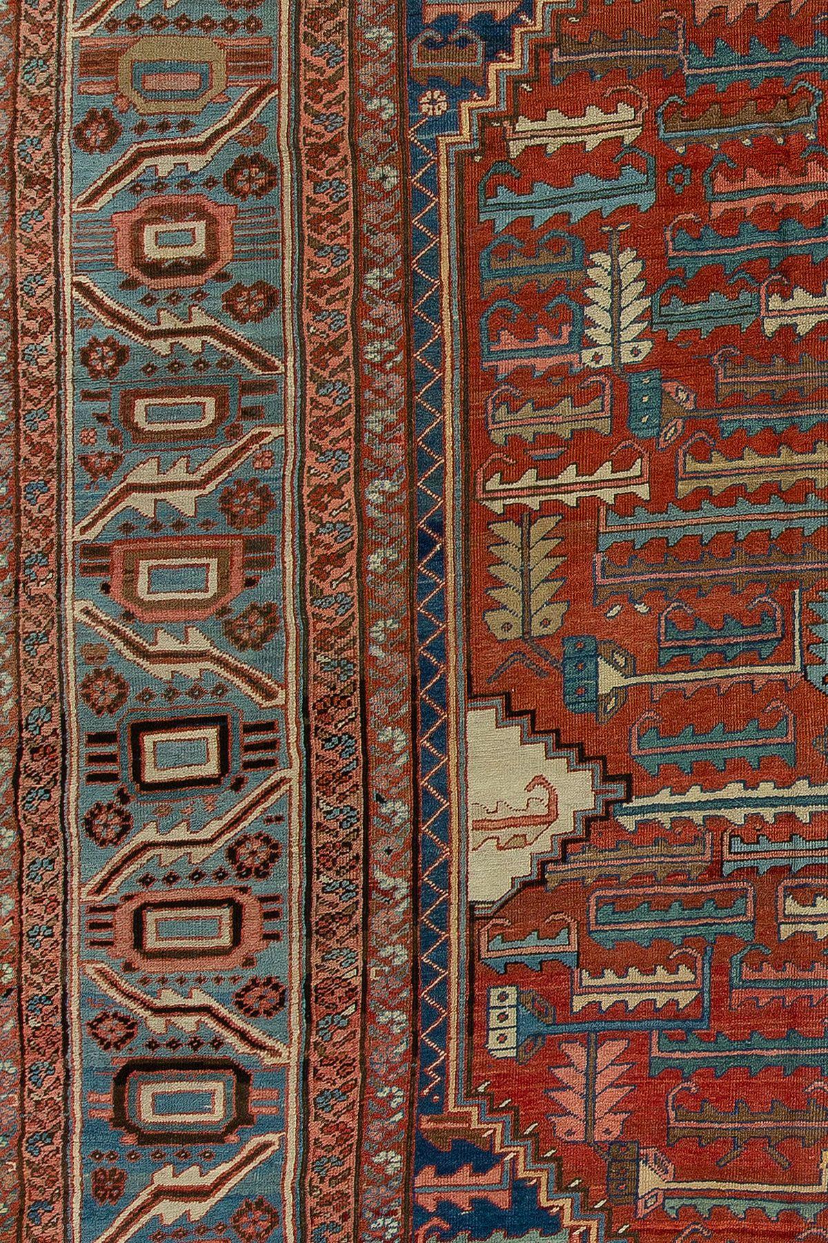 20th Century Rustic Persian Bakshaish Tribal Room Size Rug For Sale