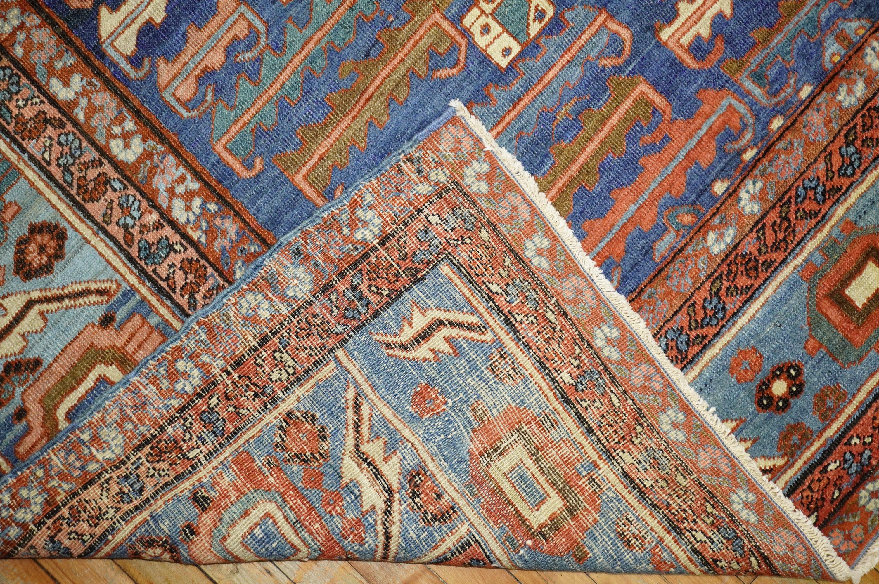 Rustic Persian Bakshaish Tribal Room Size Rug For Sale 1