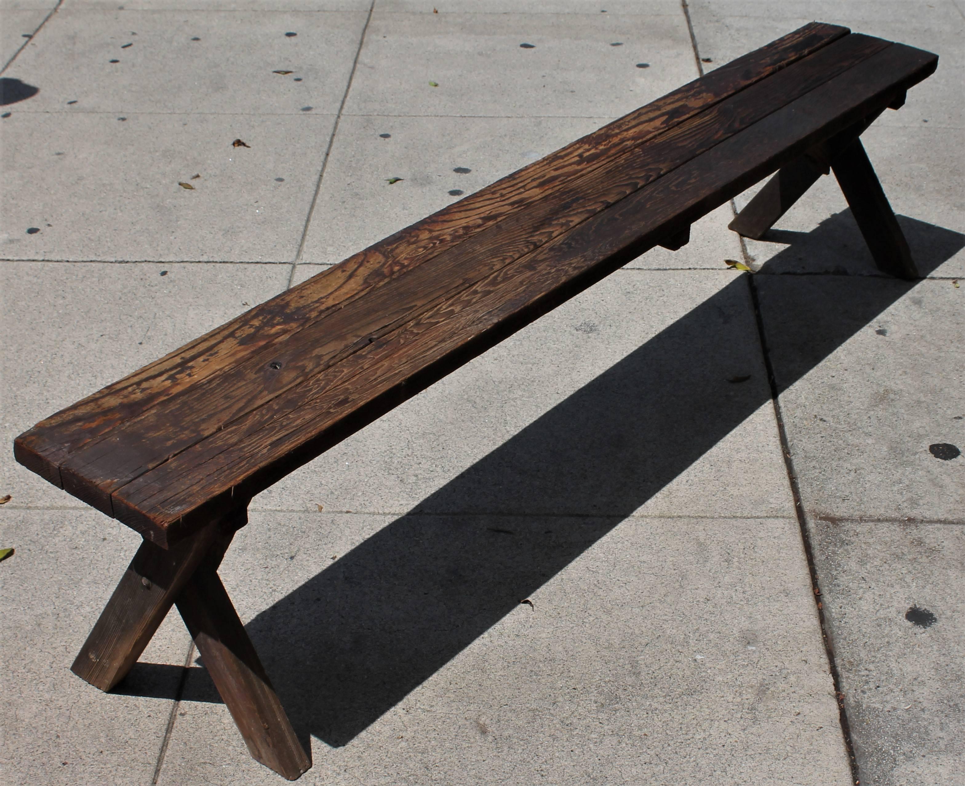 Rustic Picnic Table and Matching Benches 3