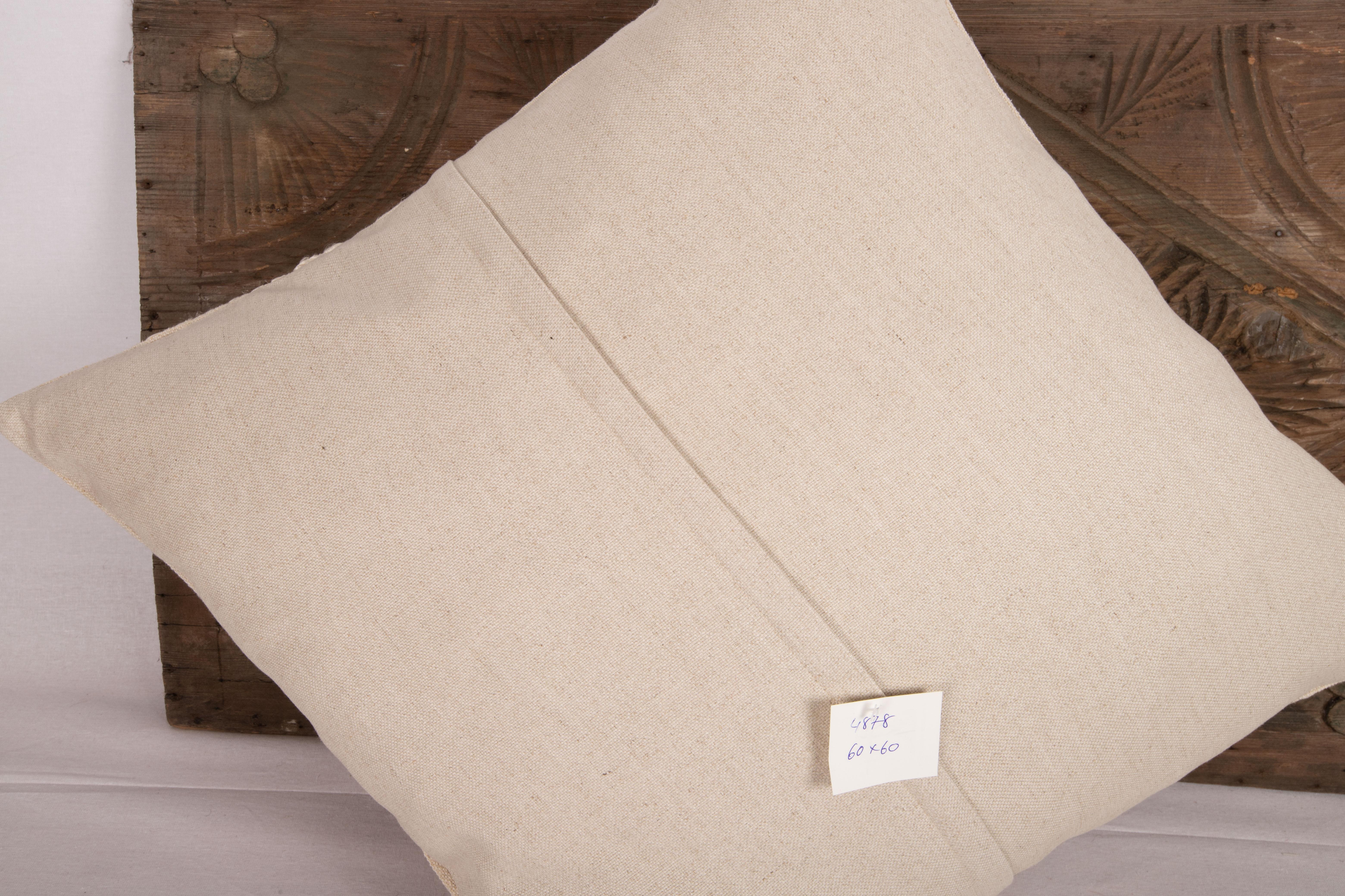 20th Century Rustic Pillow Case Made from a Vintage Anatolian Linen Fabric Mid 20th C. For Sale