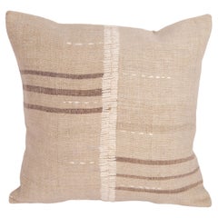 Rustic Pillow Case Made from a Vintage Anatolian Linen Fabric Mid 20th C.