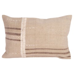 Rustic Pillow Case Made from a Vintage Anatolian Linen Fabric Mid 20th C