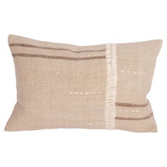 Rustic Pillow Case Made from a Vintage Anatolian Linen Fabric Mid 20th