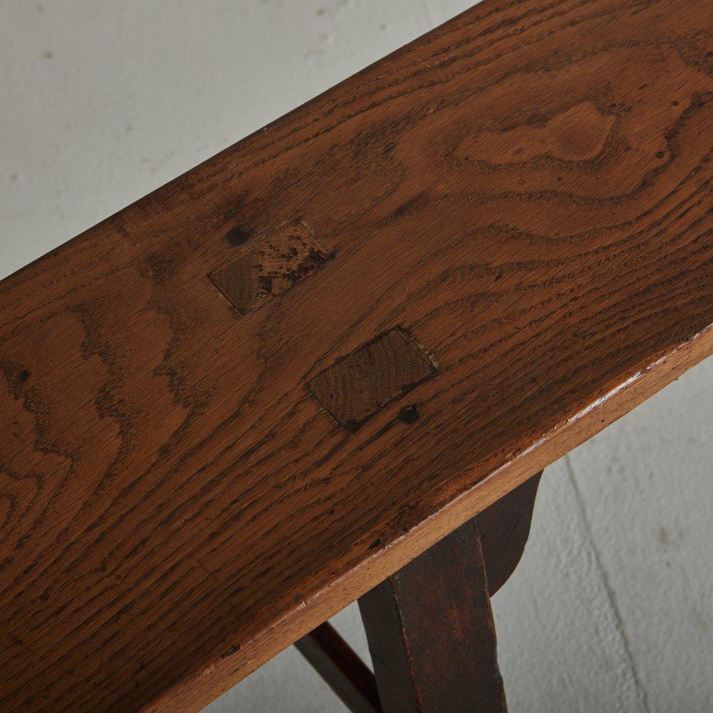 Rustic Pine Bench, France 1940s - 1 Available For Sale 6