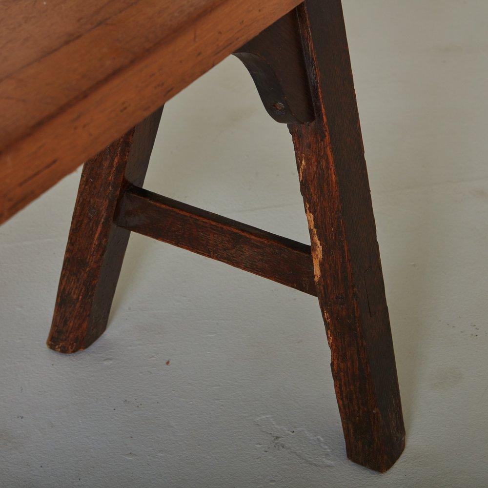 Rustic Pine Bench, France 1940s - 1 Available For Sale 10