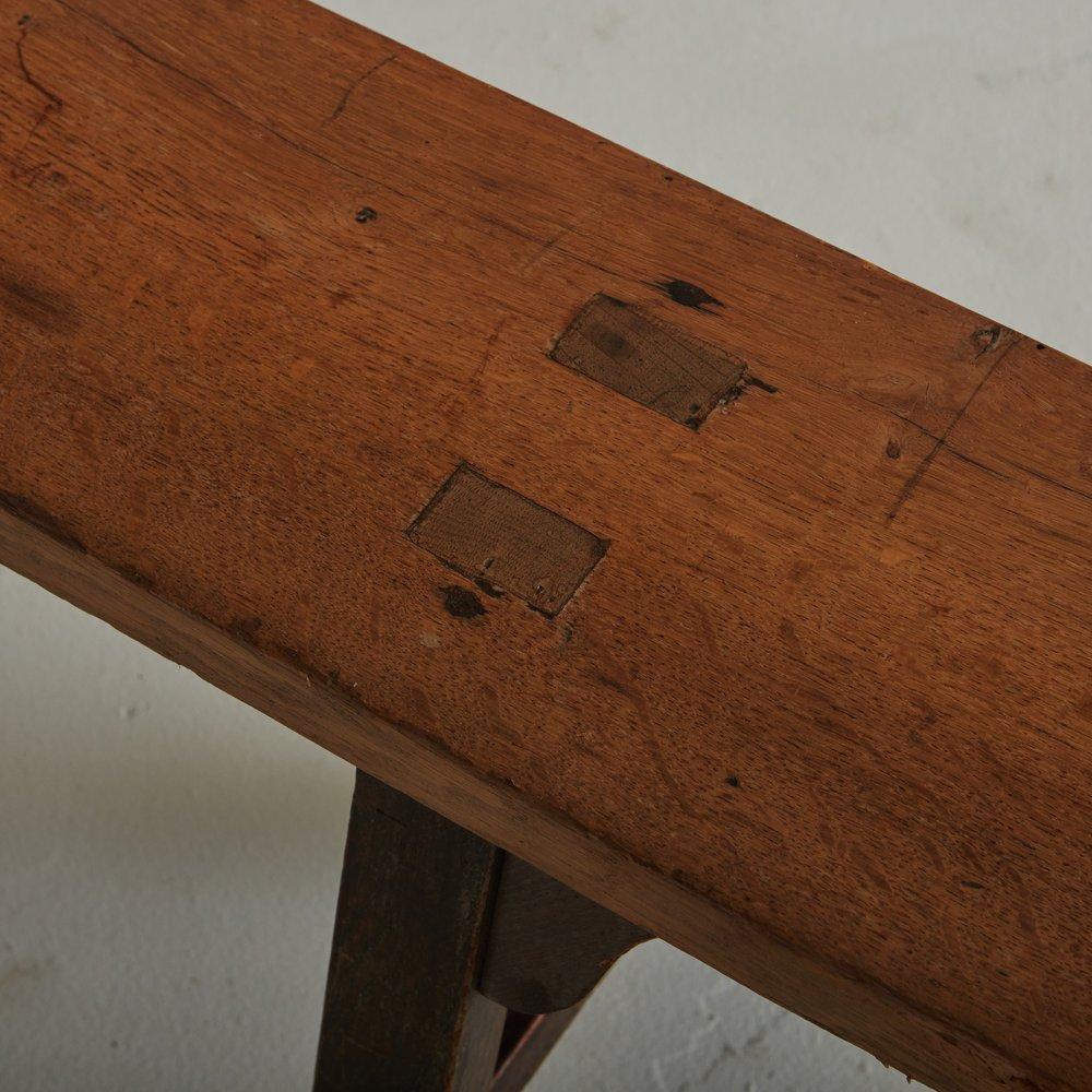 Rustic Pine Bench, France 1940s - 1 Available For Sale 4