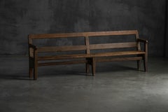 Rustic Pine Bench, France, circa 1900
