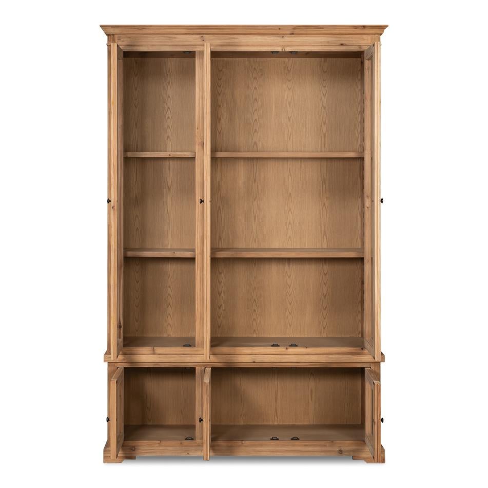 Rustic Pine Bookcase For Sale at 1stDibs