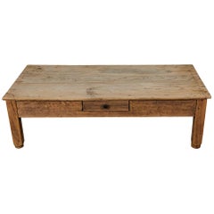 Antique Rustic Pine Coffee Table