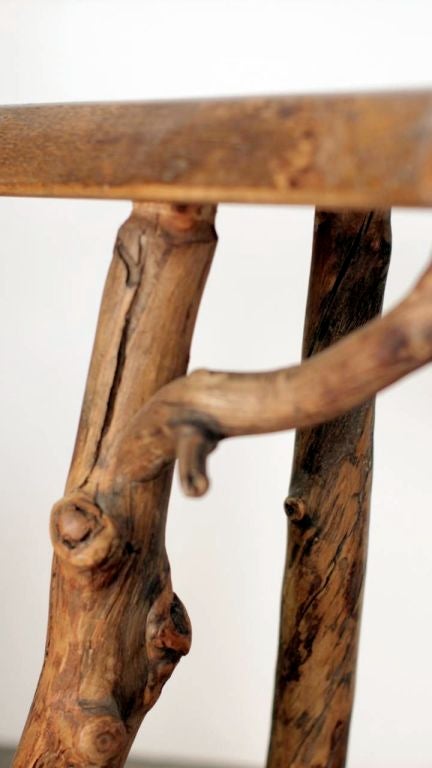 Hand-Carved Rustic Pine Console or Sofa Table
