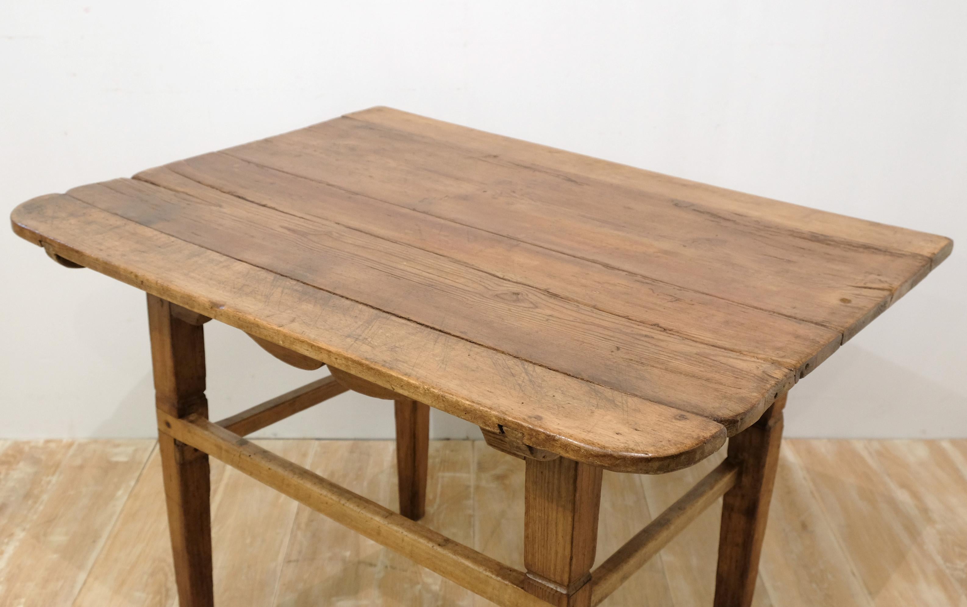 Rustic Pine Spanish Side Low Table, Late 19th Century 1