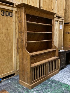 Rustic Pine Step Back Hutch Cupboard