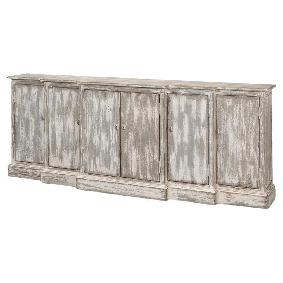 Rustic Pine Waterfall Credenza For Sale