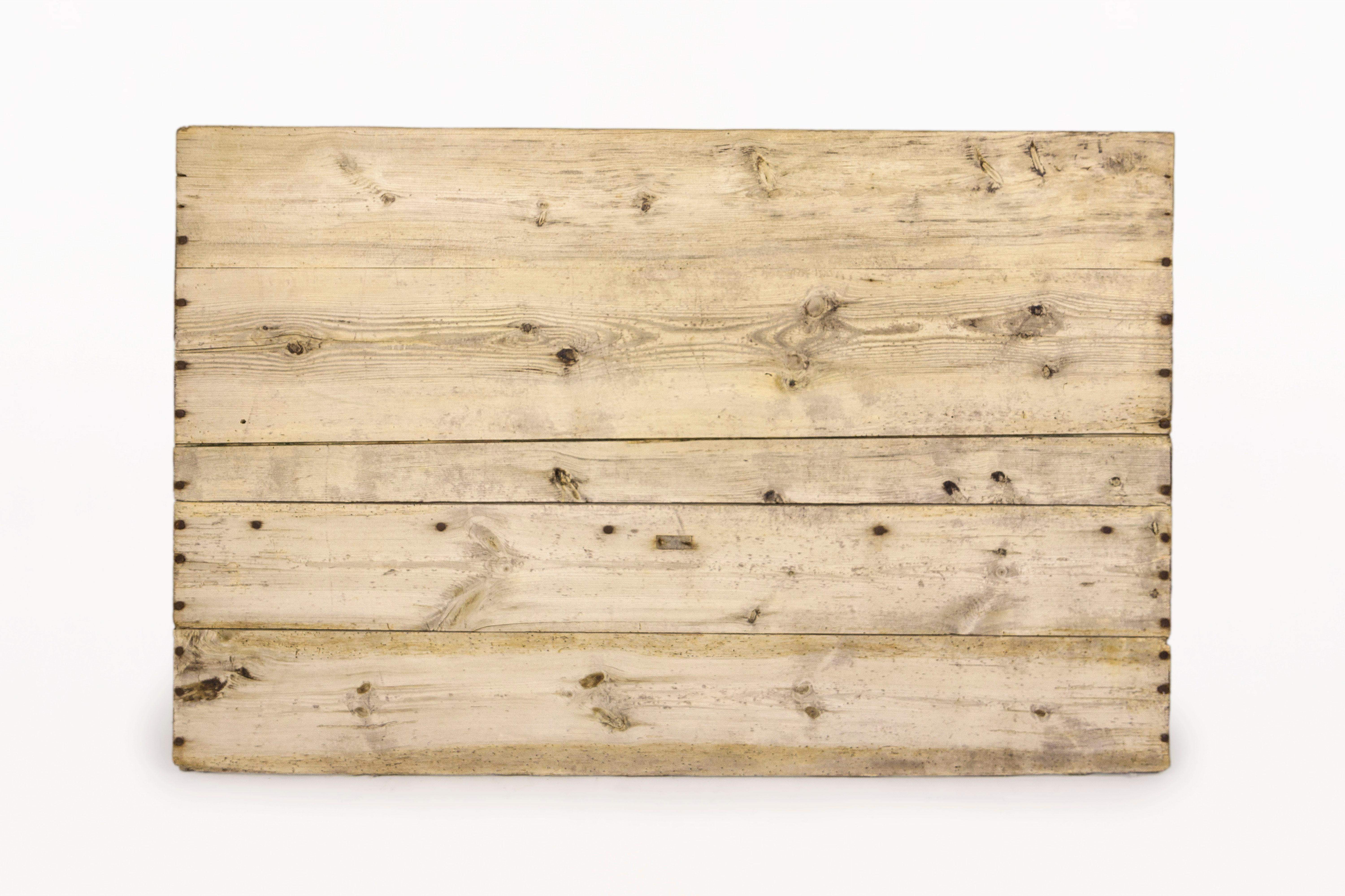 Bleached Rustic Pine Wood Bench, 19th Century, Spain