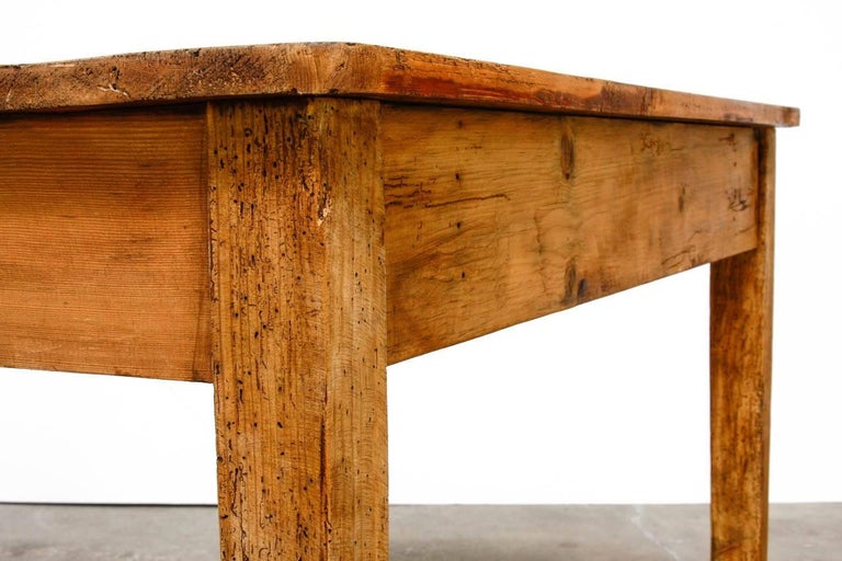 Rustic Pine Work Table or Farmhouse Desk at 1stDibs rustic pine desk, rustic farmhouse desk