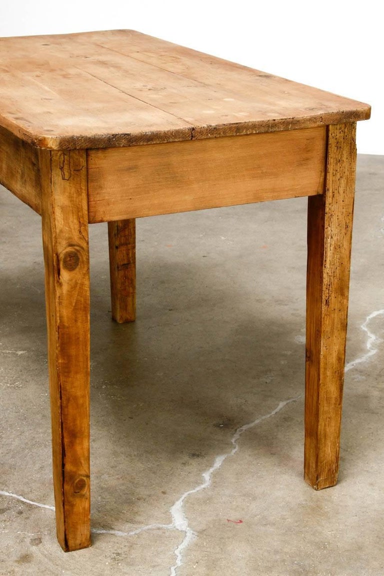 Rustic Pine Work Table or Farmhouse Desk at 1stDibs rustic pine desk, rustic farmhouse desk